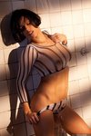 Julia Luba takes a hot shower
