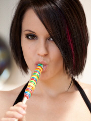 Bryci licks this lollipop like a.... lollipop
