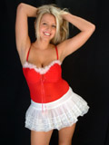 Horny teen gets ready for the festive season with her sexy babydoll