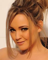 Jodie Gasson: White Bra & Panties By the Fire
