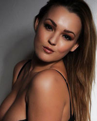  Jodie Gasson: Black Lingerie, Stockings & Bow

