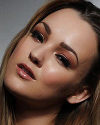  Jodie Gasson: Black Lingerie, Stockings & Bow
