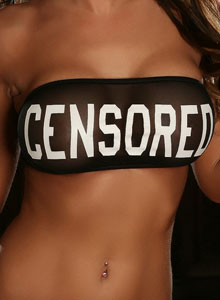 Alluring Vixens: Busty vixen Alexandra teases in an almost sheer tubetop
