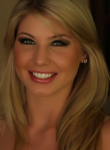 Alluring Vixens: Beautiful blonde Alluring Vixen Brianne shows off in her sexy golden top