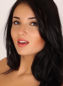 Alluring Vixens: Cute Alluring Vixen Veronica isn't shy when she teases in a semi sheer tube top and black bottoms