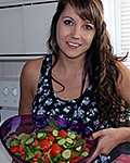 Andi has some naughty fun with her veggies in this amateur style gallery she shot herself
