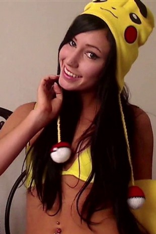 Naughty nerd when Pokemon me horny