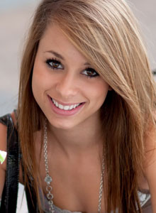 Devine One Riley Jensen isn\'t shy as she flashes her perky tits in public places