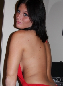 GND Models: Busty horny girl next door Whitney loves to tease in her little red outfit that barely contains her big perfect tits