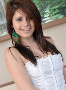 Hailey's Hideaway: Hailey loves to tease in her cute and sexy white corset