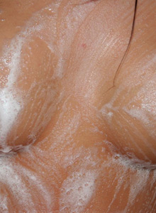 I Want Katie: Watch Katie in the shower as she soaps up her huge juicy tits