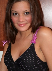 I Want Katie: Katie's big juicy tits are popping out of her sexy lingerie top with little pink bows