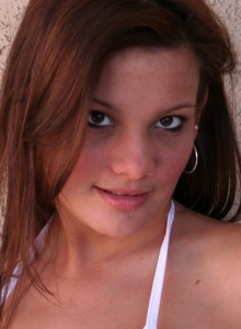I Want Katie: Big breasted teen Katie is outside in a very skimpy micro bikini that she quickly strips out of