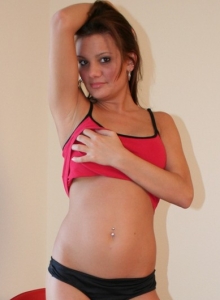 I Want Katie: Busty teen Katie shows off her tight teen pussy as she strips naked for the camera
