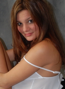I Want Katie: Perfect teen Katie knows just how to tease in her sexy little semi sheer outfit