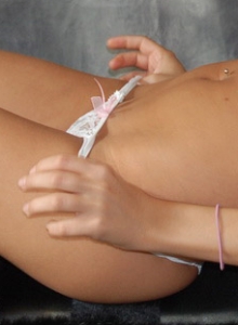 I Want Katie: Perfect teen Katie knows just how to tease in her sexy little semi sheer outfit