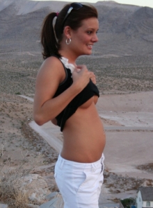 I Want Katie: Katie strips out of her clothes and exposes her big tits and tight pussy on top of the hill with a view