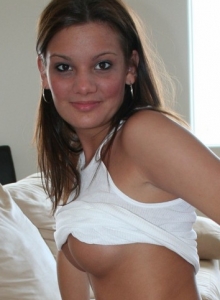 I Want Katie: Busty babe Katie shows off her big tits when she teases by showing under boob