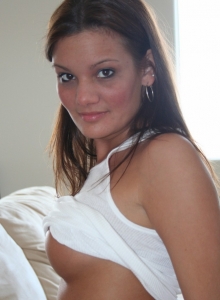 I Want Katie: Busty babe Katie shows off her big tits when she teases by showing under boob