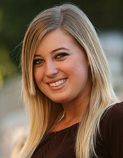 April - A long slow strip tease from this California blond