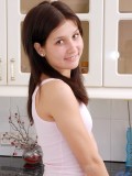 Nubiles.net Elizabeth - Fresh nubile Elizabeth gently caressing her soft natural tits in the kitchen