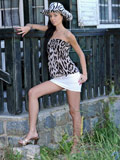 Nubiles.net Gina Devine - Naughty teen Gina Devine pleasures her pussy up skirt in the backyard