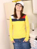 Nubiles.net Janelle - Sweet teen in a truckers cap and a tight yellow top looks hot
