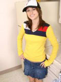 Nubiles.net Janelle - Sweet teen in a truckers cap and a tight yellow top looks hot