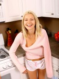Nubiles.net Kaela - Blonde amateur teen exposing hairy pussy and nice tight body on the kitchen