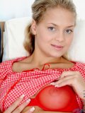 Nubiles.net Kyara - Cutie has on a very sexy sheer red bra and panty set she takes it off so slowly and looks great