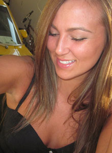 Craving Carmen Nude: Sexy Craving Carmen takes candid pictures of herself on a Shelby Cobra