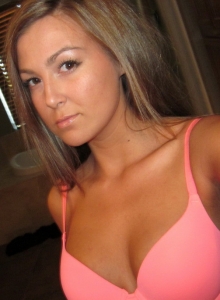 Craving Carmen Nude: Tanned Craving Carmen takes self shot candid pictures of her perky tits and perfect pussy