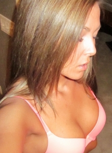 Craving Carmen Nude: Tanned Craving Carmen takes self shot candid pictures of her perky tits and perfect pussy