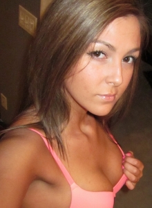Craving Carmen Nude: Tanned Craving Carmen takes self shot candid pictures of her perky tits and perfect pussy