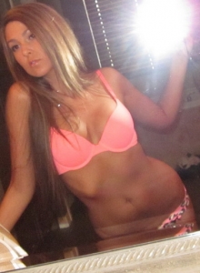 Craving Carmen Nude: Tanned Craving Carmen takes self shot candid pictures of her perky tits and perfect pussy