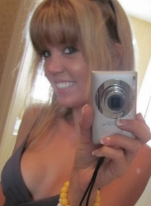Diddylicious: Petite beauty Diddy takes selfshot pictures in the mirror while teasing with her big juicy tits