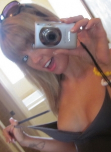 Diddylicious: Petite beauty Diddy takes selfshot pictures in the mirror while teasing with her big juicy tits