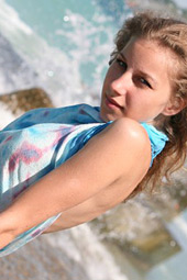 Skokoff's Janetta flashing tits on the beach