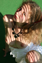 Green eyed busty blondie loves to expose her perfect body