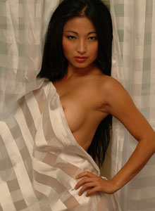 SpunkyAngels: Sexy little asian Aria Lee strips and lays naked in bed waiting for you