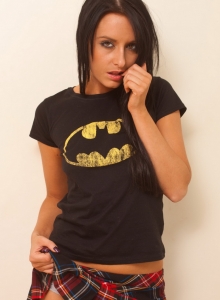 SpunkyAngels: Cute teen Ashley Diaz shows off her perfect tight round ass in her batman undies