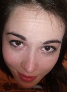 SpunkyAngels: Cute petite teen Emily takes selfshot pictures of her perky little tits