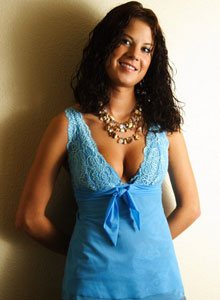 SpunkyAngels: Sexy teen Erin poses in a lowcut top that makes her perky tits look amazing