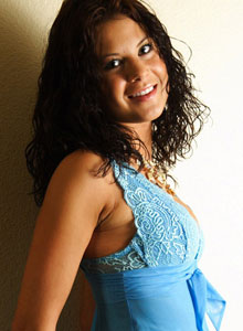 SpunkyAngels: Sexy teen Erin poses in a lowcut top that makes her perky tits look amazing