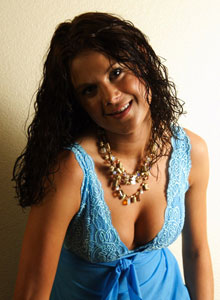 SpunkyAngels: Sexy teen Erin poses in a lowcut top that makes her perky tits look amazing