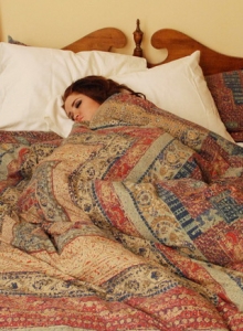 SpunkyAngels: Tattooed babe Jeska Vardinski shows off her perfect body while sleeping in a skimpy nighty