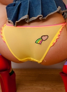 SpunkyAngels: Daddy's girl Lexi loves to tease with her tight little ass in a short skirt with semi sheer panties