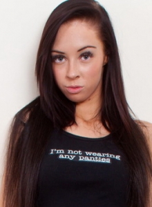SpunkyAngels: Petite skinny babe Lexi lies when she says she has no panties on till she strips out of her lace panties exposing her tight shaved pussy
