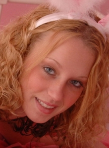 SpunkyAngels: Busty blonde Lucky dresses up as a slutty bunny for Easter and shows off her big natural teenage breasts