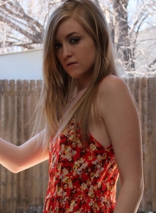 SpunkyAngels: Petite Spunky Angel Mandy Roe lifts her sundress exposing her perky little tights and tight round ass
